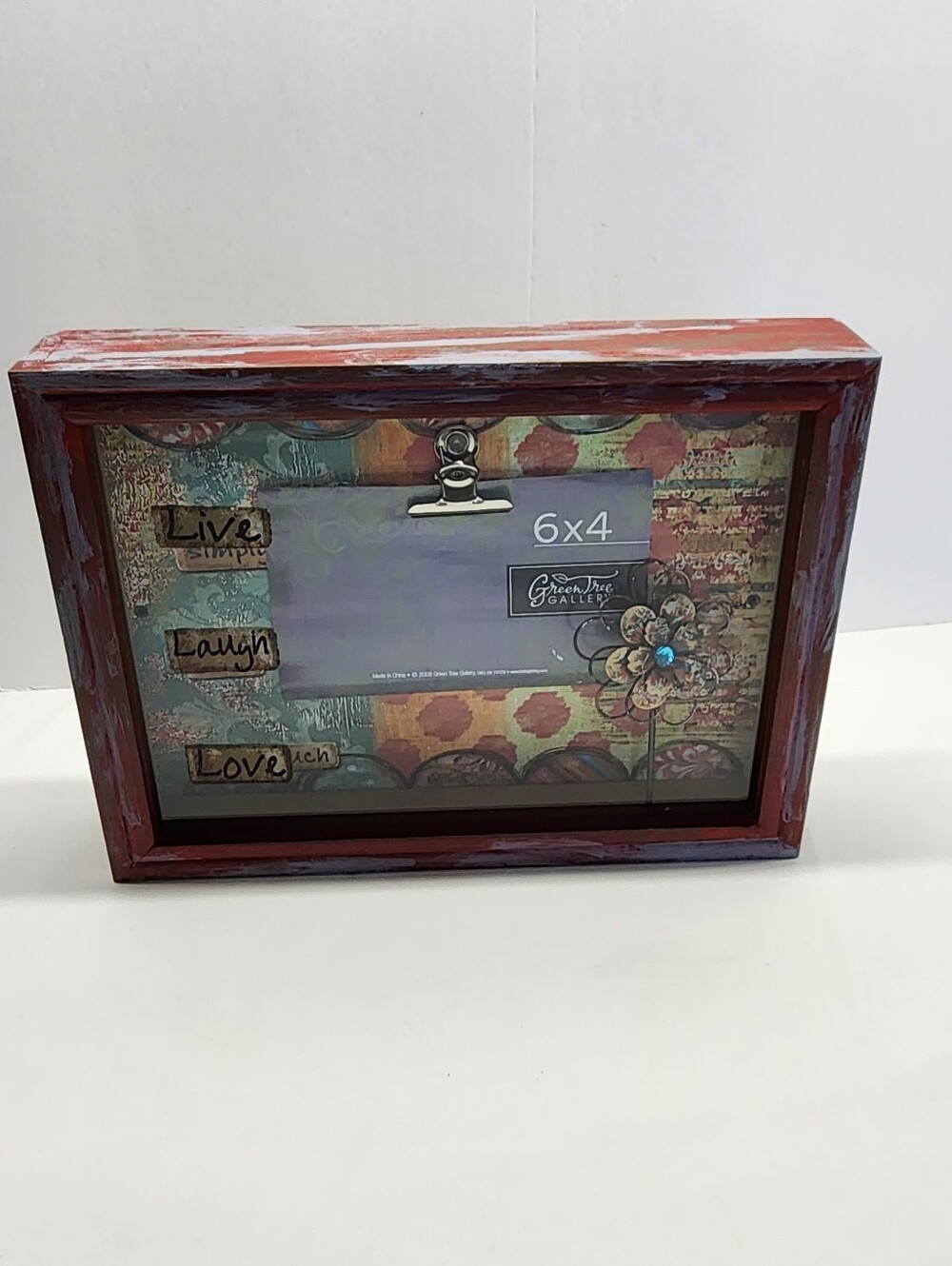 Rustic Live Laugh Love Shadow Box Photo Frame